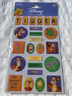NWT VTG Disney Sandylion Winnie the Pooh's Tigger 3D Gem Stickers
